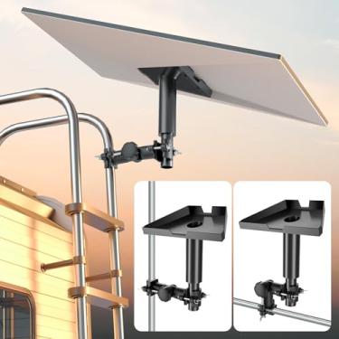 Imagem de NiHome Kit de montagem de trailer para Starlink Gen 3, adaptador de poste giratório ajustável de 360° com haste ajustável de comprimento para Internet de alta velocidade em trailers, motocicletas,