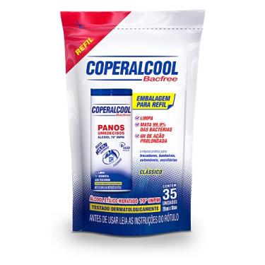 Imagem de Coperalcool Bacfree Panos Umedecidos 70°Inpm 35Un Refil Clássico