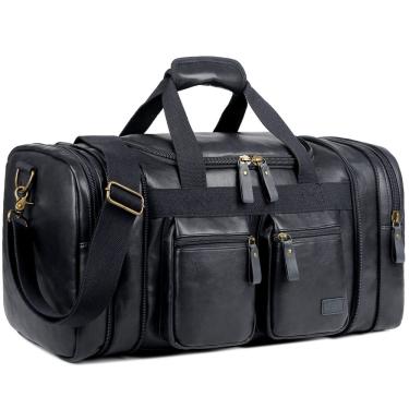 Imagem de Mochila de viagem Weekender Baosha HB-21 Vegan Leather Black