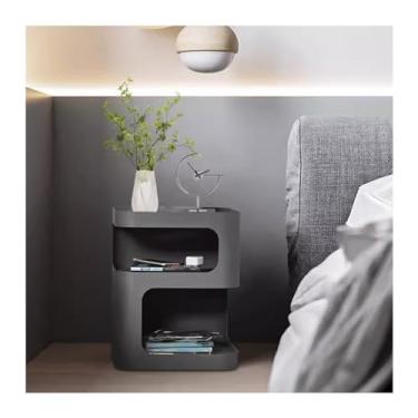 Imagem de LICONG-2020 CUabinet lateral sofá mesa lateral móvel sala de estar armário lateral minimalista mesa de café mesa de chá criativa quarto mesa de cabeceira armário de canto (cor: B)