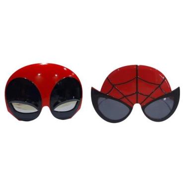 Imagem de Kit oculos infantil 1 deadpool e 1 homem aranha carnaval - MC PRESENTE