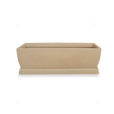 Imagem de Vaso Retangular Floreira De Polietileno 80X30 + Prato Areia