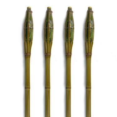 Imagem de Kit 4 Tochas De Bambu Iluminação Decoração Luau Festa 130cm - AMK - Ja