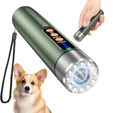 Imagem de Rongfanic Dispositivo antilatido - Dispositivo de controle de latido de cachorro, pare o mau comportamento - Barking ultrassônico recarregável portátil para cães - Treinador profissional de animais de
