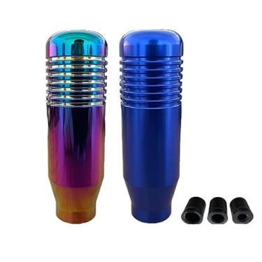 Imagem de Artgol 2 peças (cor neon e azul) botões de câmbio e adaptador de substituição para Logitech G29 G920 G923 G27 Bastão de força motriz - botão de câmbio ponderado de alumínio - alavanca de câmbio de