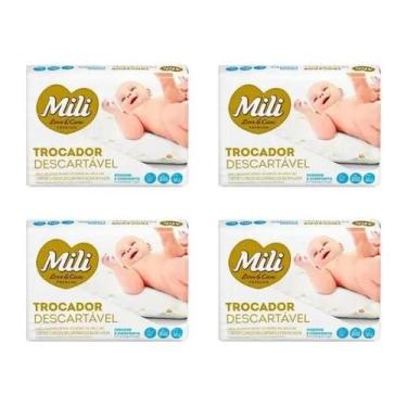 Imagem de Kit Com 4 Lençol Trocador Absorvente Descartável Mili Love&Care 5 Unid