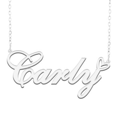 Imagem de A168A Colar de nome personalizado personalizado personalizado colar de nome banhado para mãe filha amizade feminino dia dos namorados aniversário de Natal ano novo, Metal, Sem pedras preciosas
