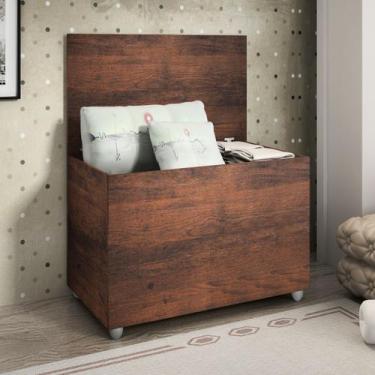 Imagem de Caixa Baú Organizador de Brinquedos Roupas Multiuso Café - Full Econom