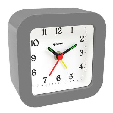 Imagem de Despertador Quartz Eurora Ref: 2697-024 Cinza Retangular