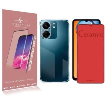 Imagem de Capa Case Anti Impacto Para Redmi 13C 6.74 + Película De Ceramica Fosc