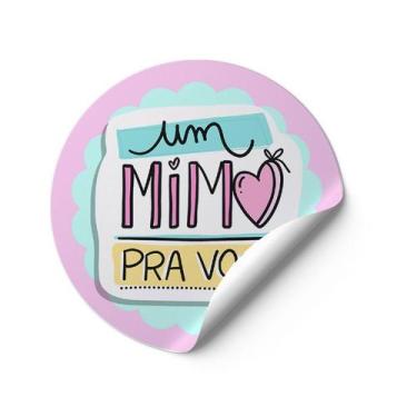 Imagem de 120 Adesivos Um Mimo pra você Vinil etiqueta redondos  Gratidão - Deco