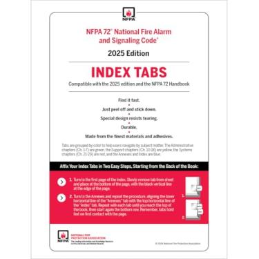 Imagem de NFPA 72, Alarme nacional de incêndio e código de sinalização abas autoadesivas de índice