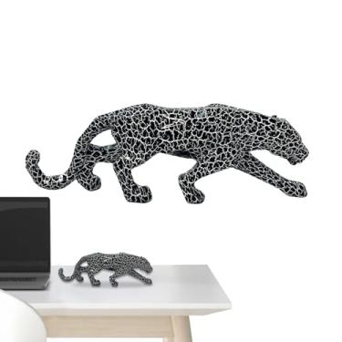 Imagem de Estátua de leopardo, decoração de estátua de leopardo,Estatuetas de de resina|Estatueta de estátuas de realista, ornamento de decoração para casa para sala de estar