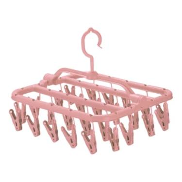 Imagem de Varal Calcinha Meia Cueca Peça Intima com 32 Prendedores Reforçado(ROSA)