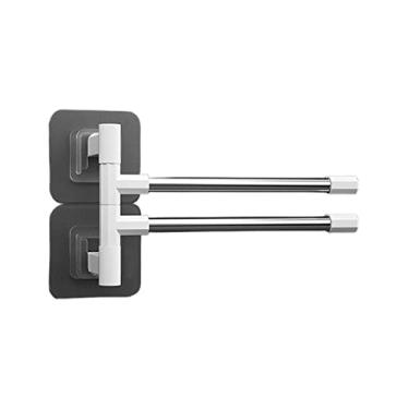 Imagem de 3FLQOOPP Toalheiro Toalheiro Suporte de toalha de banheiro Toalheiro giratório Suporte de parede Banheiro Hotel/Casa de Banho Armazenamento Suporte de Toalha Organizador de Armazenamento Toalha