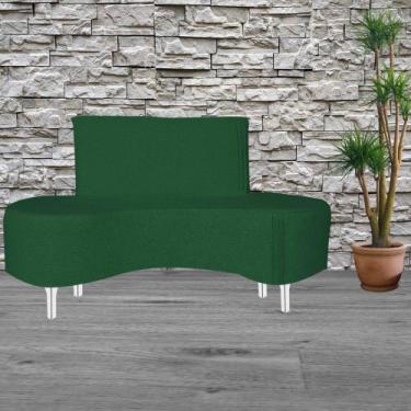 Imagem de Sofá 2 Lugares Feijão Angela Organico Pes Metal Cromados 140cm - Silve