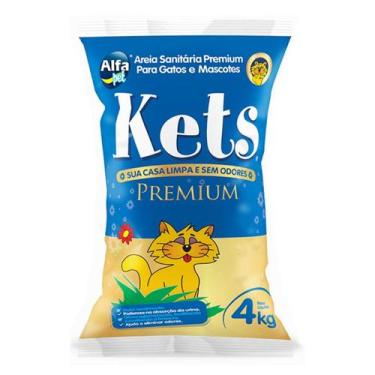 Imagem de Areia Higiênica Sanitária P/ Gato Kets Premium Granulado Absorção Limp