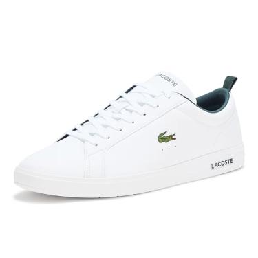 Imagem de Lacoste Tênis masculino Court Base, Branco e verde escuro, 45