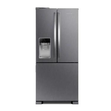 Imagem de Geladeira Frost Free Brastemp French Door 515L Inox com Água e Gelo na