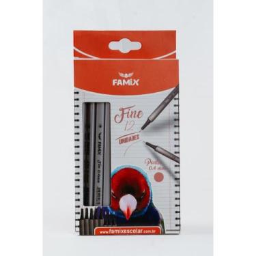 Imagem de Caneta com Ponta Porosa Fine 0.4MM Rosa Ponta Japonesa Blister com 12 