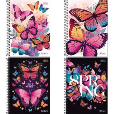 Imagem de Caderno 16X1 Capa Dura Bloom 256 Folhas Pacote com 2 Unidades - Tilibr