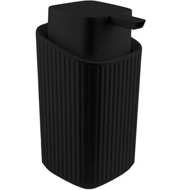 Imagem de Porta Sabonete Liquido Dispenser Álcool Gel Detergente Cozinha Banheiro Lavabo Moderno Luxo(Preto)