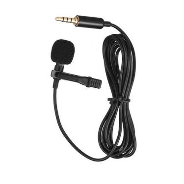Imagem de Microfone de Lapela para Câmeras e Smartphones - Leco Shop,  Preto