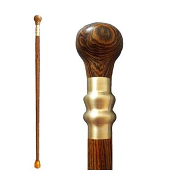 Imagem de LXPYMXDP Bengala, bengala de madeira, bengala de madeira maciça, bengala de mogno, bengala de madeira maciça