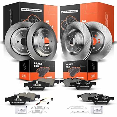 Imagem de A-Premium Rotores de Freio A Disco Ventilados Dianteiro e Traseiro + Kit de Pastilhas de Cerâmica Compatíveis com Modelos Selecionados Da Mercedes-Benz - Gl320 2007-2009, Gl350 2010-2012, Gl450, Gl550