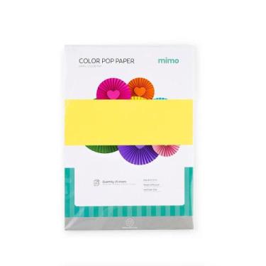 Imagem de Papel Color Pop Amarelo Fluorescente Mimo - A4 - 180 g - 25 fls