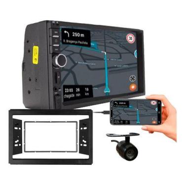 Imagem de Kit central multimidia mp5 7 pol câmera de ré cobalt onix 2013 a 2018 