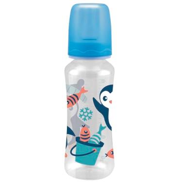 Imagem de Petita Mamadeira Cinturada com Bico em Silicone Decorada, Azul, 240ml