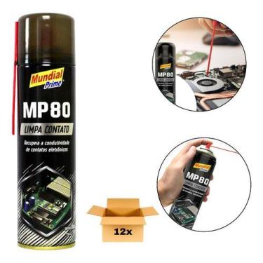 Imagem de Kit 12 Limpa Contato Elétrico 300ml Mundial Prime Mp80