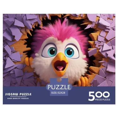 Imagem de Quebra-cabeça animal 3D de pássaros 500 peças para adultos brinquedo divertido jogo intelectual alívio de estresse decoração de casa jogo educativo relaxamento e inteligência 500 peças (52 x 38 cm)