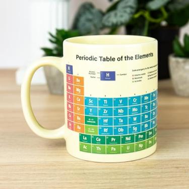 Imagem de Gift Republic Caneca de mesa periódica Heat Reveal – Caneca de café/chá de ciência que muda de cor para entusiastas da química – Presente divertido e educativo – Caneca de 350 ml