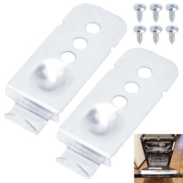 Imagem de 2 peças DD98-01051C suporte de instalação de lava-louças para modelos Sam-sung DW80M9960UG/AA-00, DW80M9550UG/AA-00, DW80M9550US/AA-00 serve para máquinas de lavar louça embutidas e independentes