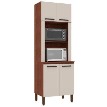 Imagem de Paneleiro Duplo Forno S Gav Ametista Nogueira Off White - CASA H