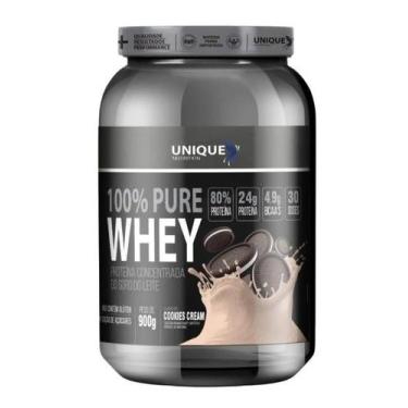Imagem de 100 Pure Whey Sabor Cookies e Cream 900g Unique Nutrition