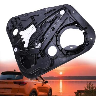 Imagem de Slakerbe Regulador de janela traseira esquerda sem motor, 83471D9000 Regulador de vidro elétrico com painel 83471-D9000 83471 D9000 compatível com Kia Sportage EX SX 2017 2018 2019 2020 2.0L 2.4L