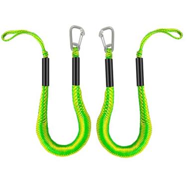 Imagem de Linhas de doca elástica para barco, corda de amarração com clipe de aço inoxidável, cordas de barco para ancoragem, acessórios de barco, terno para PWC, caiaque, jet ski, Seadoo, WaveRunner, pontão