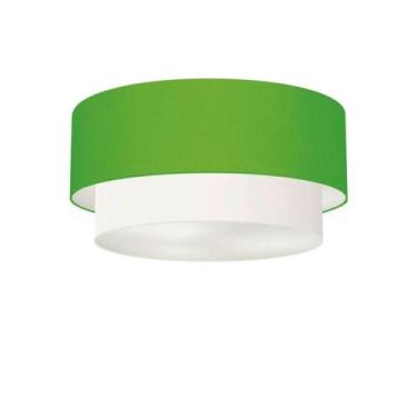 Imagem de Plafon Duplo Cilíndrico Vivare Md-3062 Cúpula Tecido 45x40cm - Bivolt,