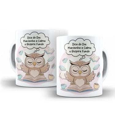 Imagem de Caneca branca dia dos professores, corujinha conselheira (18894)