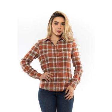 Imagem de Camisa Feminina Xadrez Flanelada Manga Longa Crocker-Feminino
