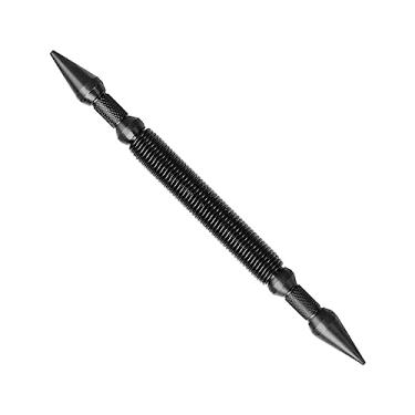 Imagem de TYRWEEY Conjunto de pregos de cabeça dupla, furador central de cabeça dupla, ferramenta para unhas, 1/32", 1/16"