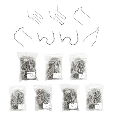 Imagem de CIADAZ 700 peças reparo plástico automotivo prego de solda padrão pré-cortado grampos onda pára-choques reparos carroçaria máquina de solda grampeador quente