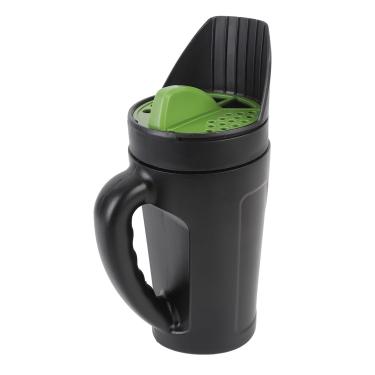 Imagem de Espalhador Manual de 80 Onças, Agitador Manual para Sementes de Grama 3 Aberturas Ajustáveis Agitador de Sementes com Pá Espalhador Manual Multifuncional para Grãos, Esterco e Sal