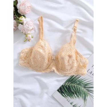 Imagem de Sutiã plus Size Com Renda, Bojo Push-Up, Arame, Bralette Sexy, Lingeri