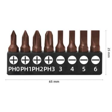 Imagem de 8pcs PH Torx Star Bits De Chave De Fenda Magnética 25mm Hex Shank Para