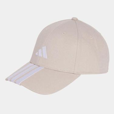 Imagem de Boné Adidas Aba Curva Strapback 3 Listras, Bege, Único