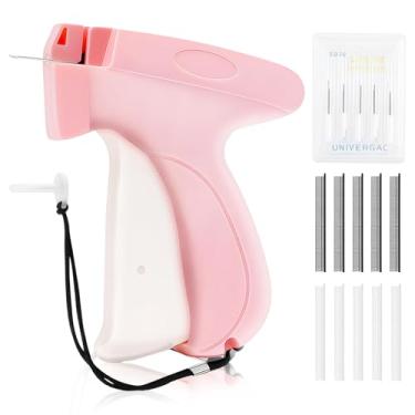 Imagem de Stitchy Gun para roupas, 2025 novo fixador de roupas rápido costurado, mini máquina de costura de vestuário de reparo rápido, kits de ferramentas de costura com 6 agulhas, 500 pretos e 500 brancos